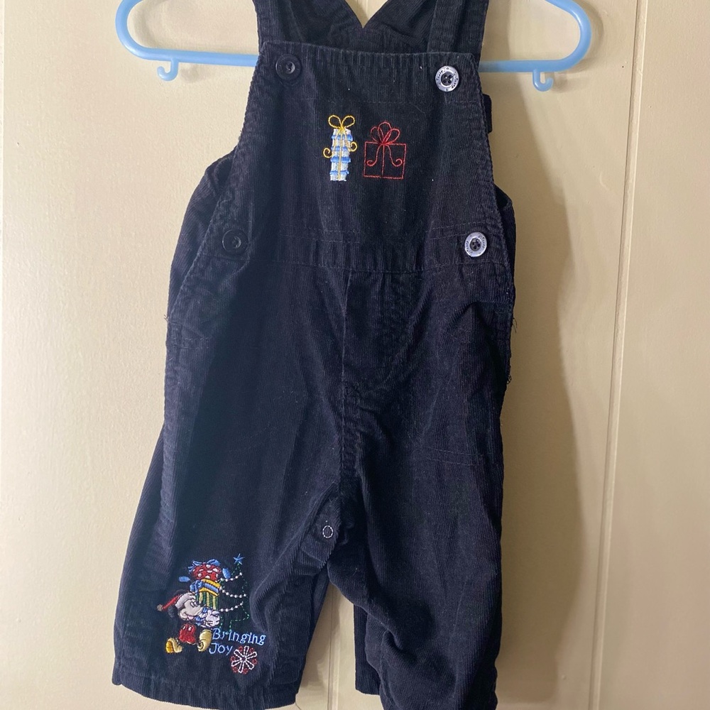 Christmas toddler overalls